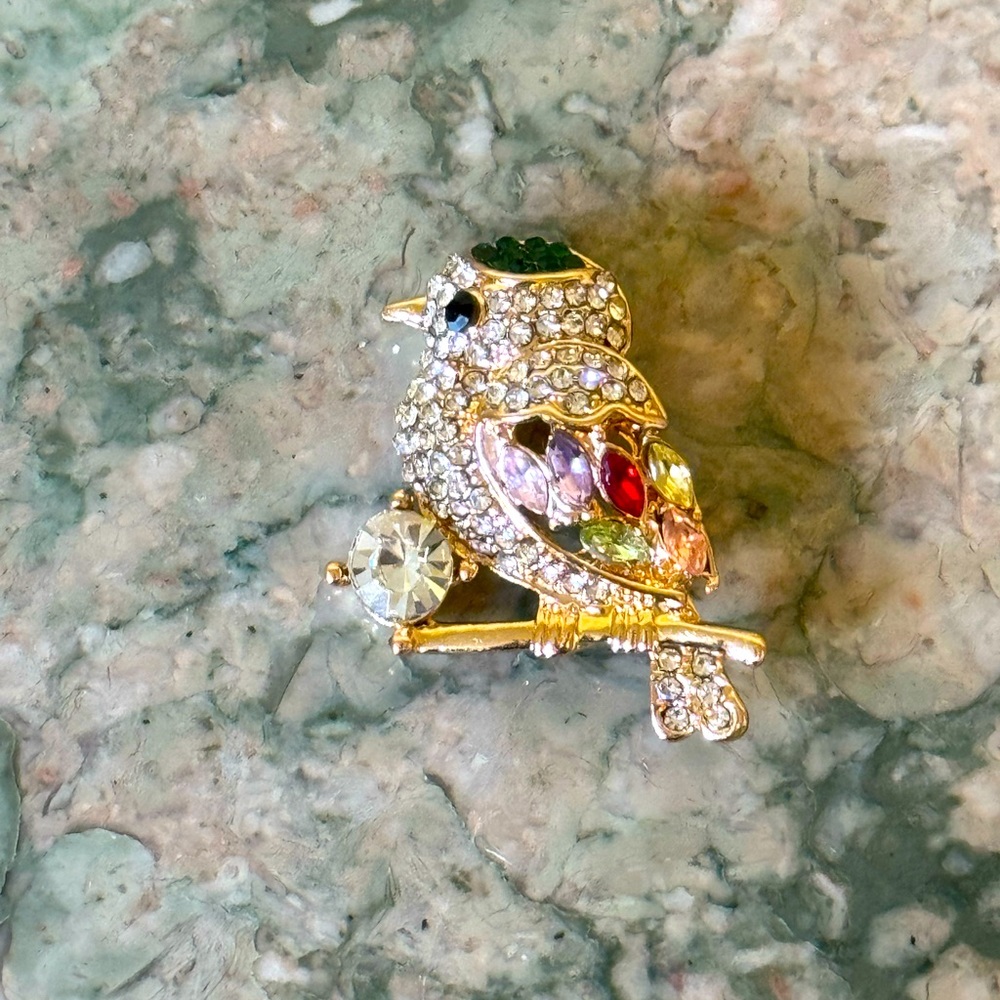 Iced Out Shiny Rhinestone Bird